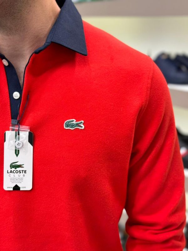 سلانیک یقه دار ساده LACOSTE - تصویر 3