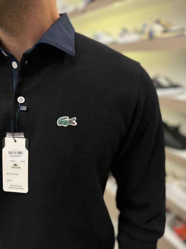 سلانیک یقه دار ساده LACOSTE - تصویر 5