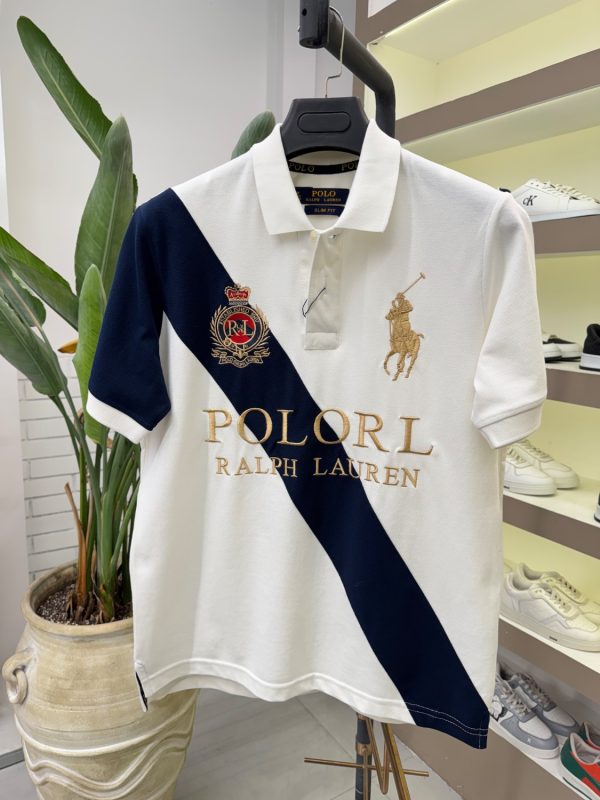 پولوشرت بنری وسط نوشته POLO RALPH LAUREN - تصویر 5