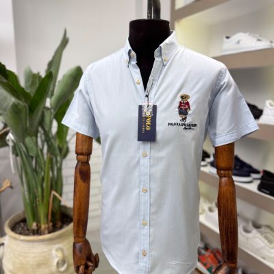 پیراهن آستین کوتاه گلدوزی شده POLO RALPH LAUREN پارچه 100 درصد COTTON