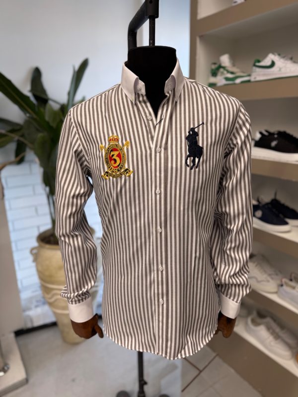 پیراهن راه راه POLO RALPH LAUREN گلدوزی شده بسیار با کیفیت