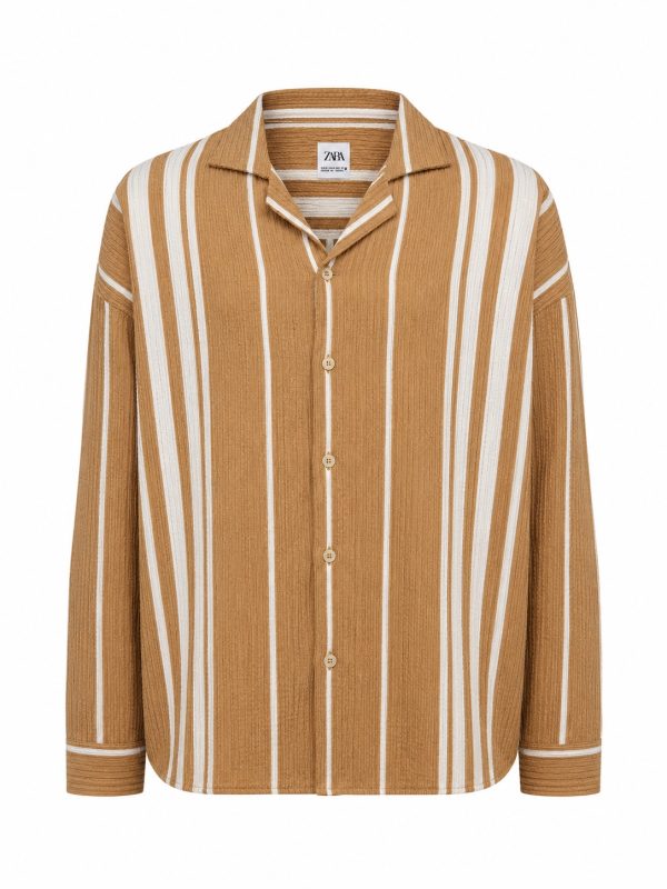 پیراهن ژاکارد راه راه ZARA - تصویر 1