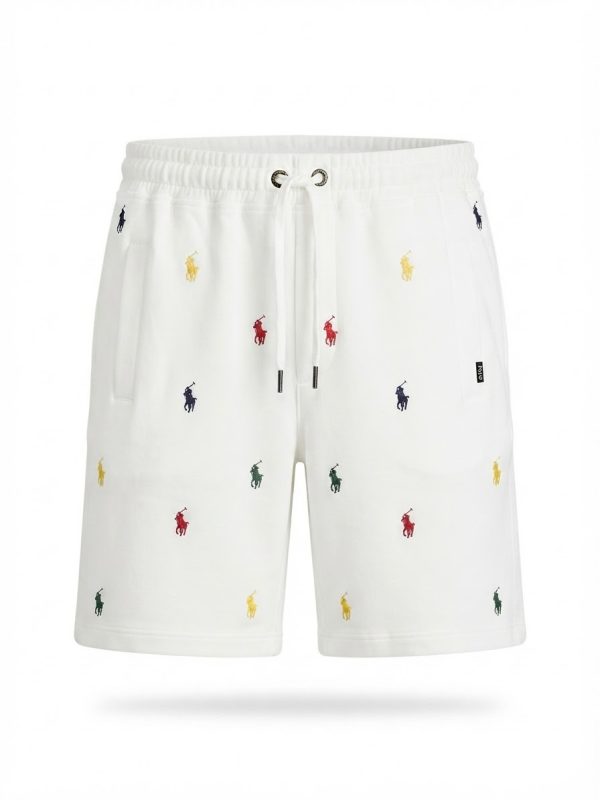شلوارک  لوگو تکرار رنگی POLO RALPH LAUREN - تصویر 2