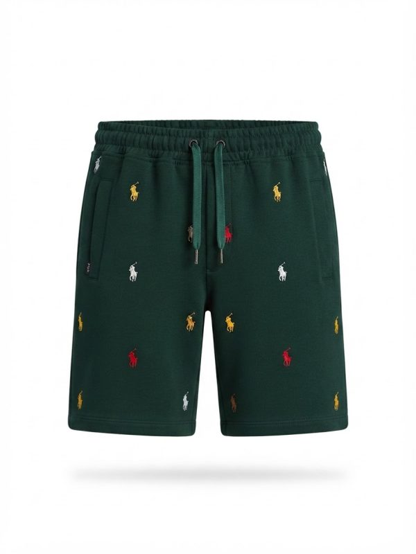 شلوارک  لوگو تکرار رنگی POLO RALPH LAUREN - تصویر 3