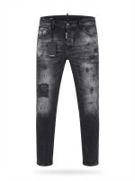 شلوارجین زغالی زاپدار  DSQUARED2